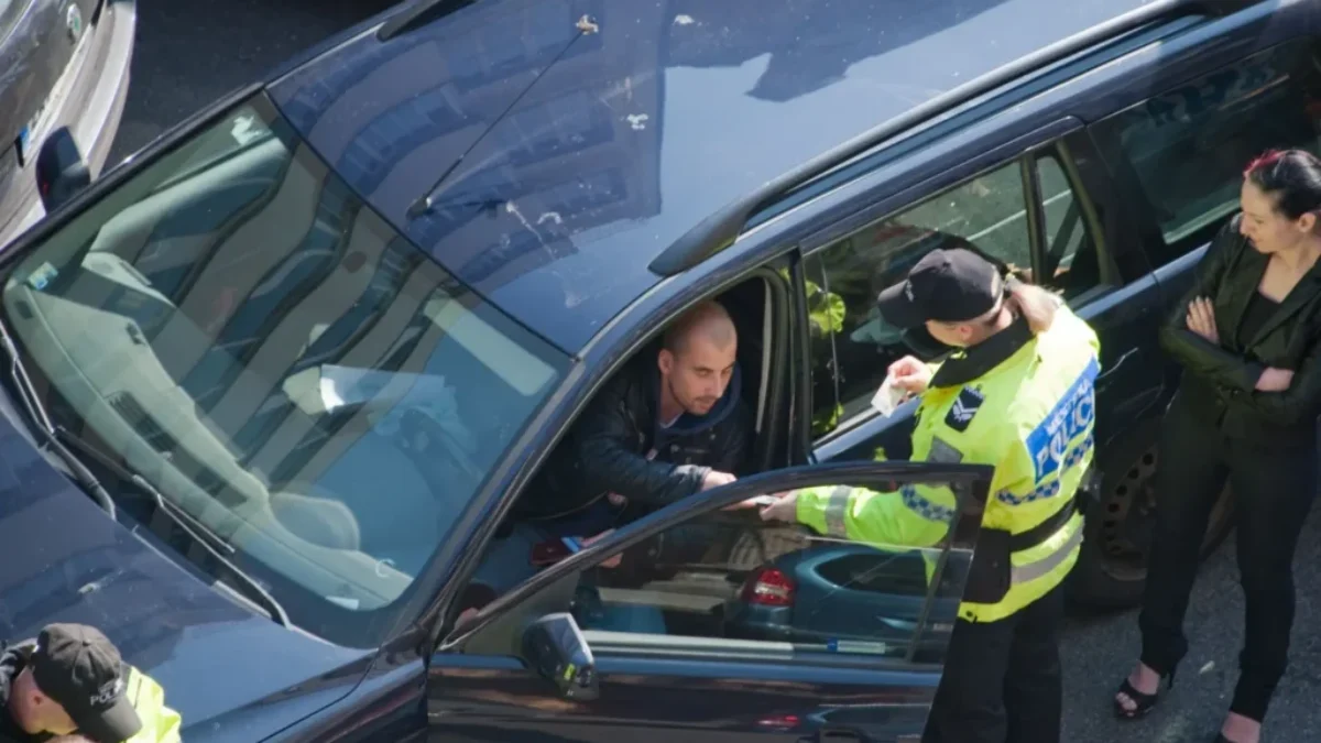 Policisté kontrolují řidič