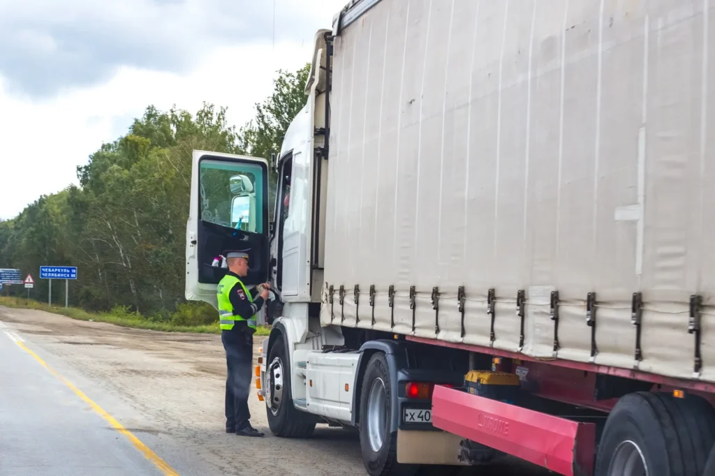 policejní kontrola kamion