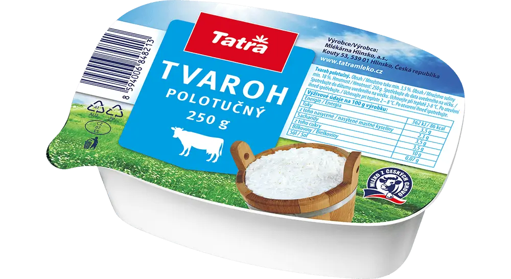 Polotučný tvaroh Tatra vychází s kartou Kaufland Card jen na 17,90 Kč, FOTO: Tatra - Techsvět Polotučný tvaroh Tatra
