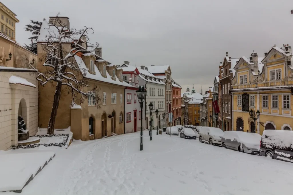 zasněžená ulice