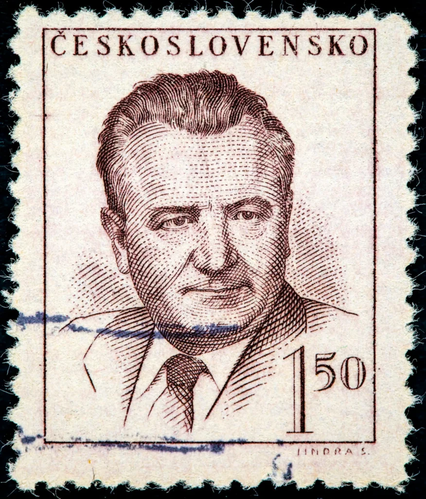 známka s Gottwaldem