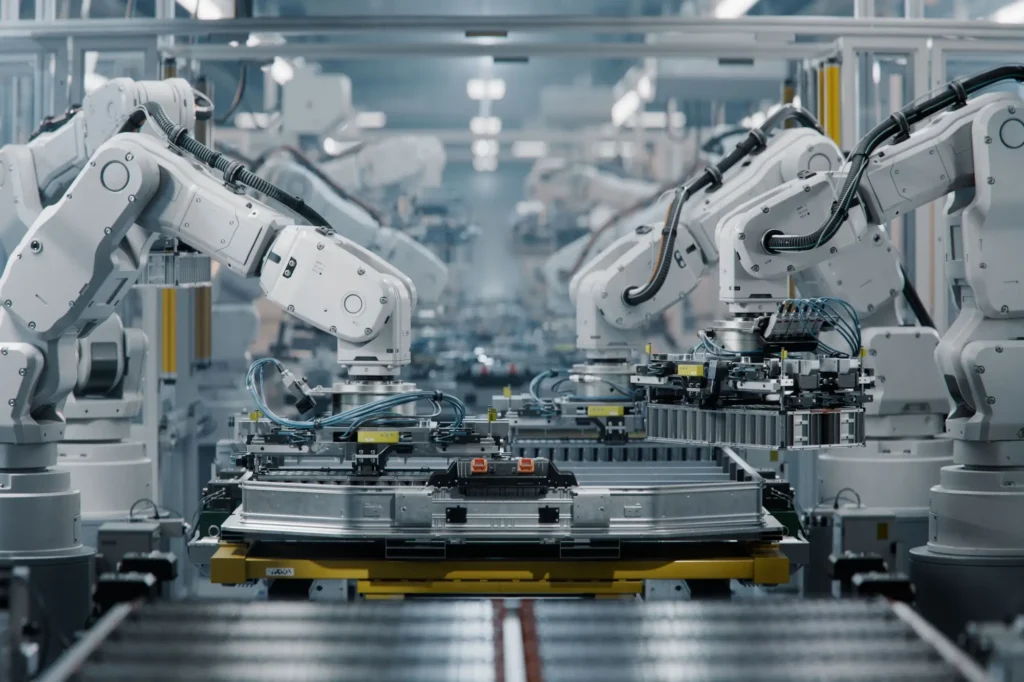 Roboti staví elektroauto