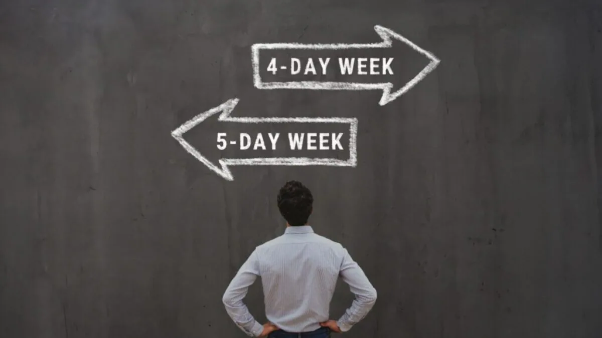 Muž na rozcestí, volí si pracovní dobu