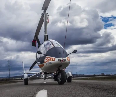 Tento stroj létá a jezdí i po silnici. Zdroj Gyrodrive vírník