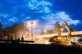 Stroje pracující na dálnici