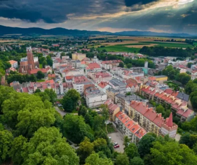 Pohled na město Paczków, kterému se říká Slezské Carcassonne