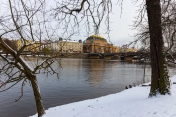 zimní Praha