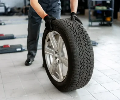 Jak je to se zimním pneu? Zdroj Pracovník v servisu s kolem