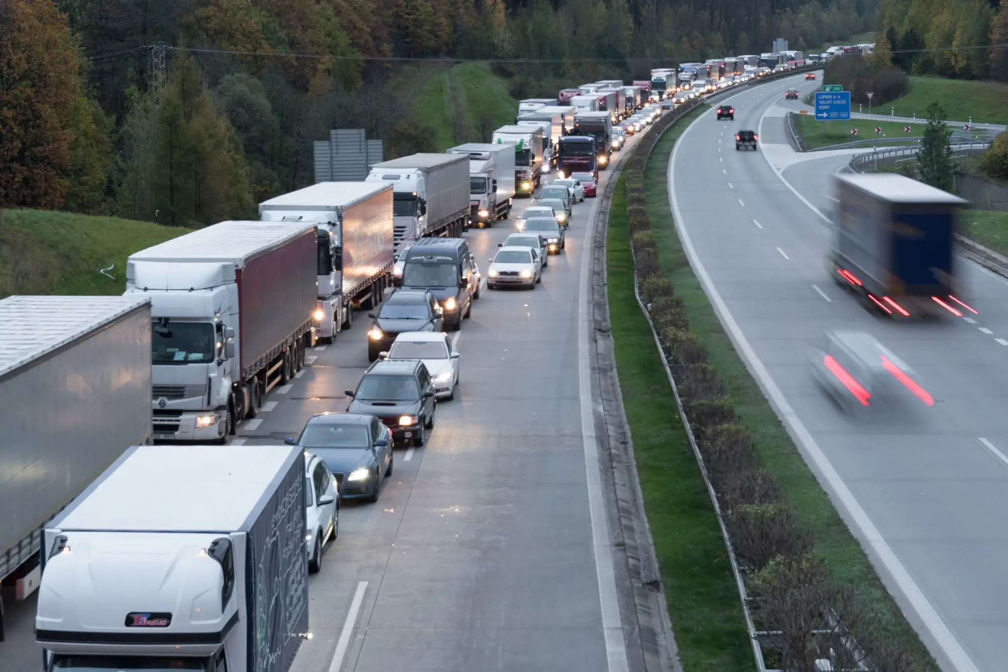 Kolony na dálnici
