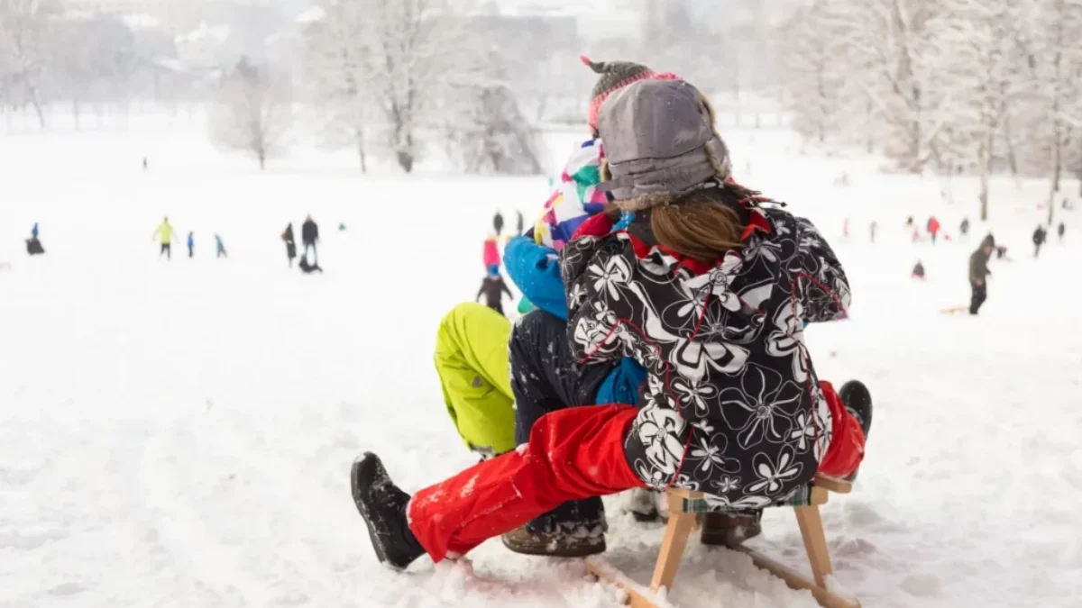 Děti na sáňkách