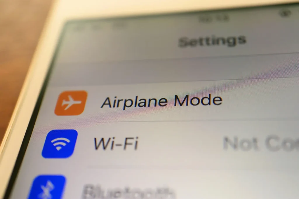 letový režim na telefonu
