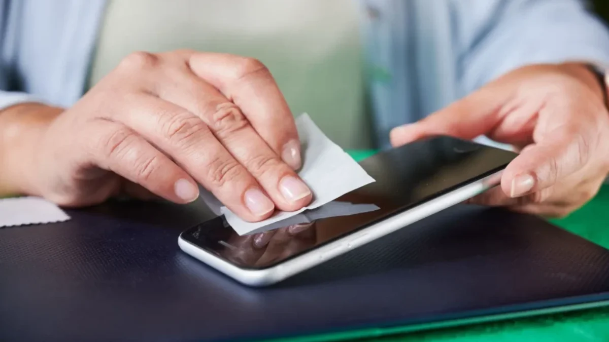 lepení ochranného skla na mobil