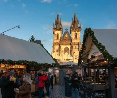 vánoční trh v Praze na Staroměstském náměstí