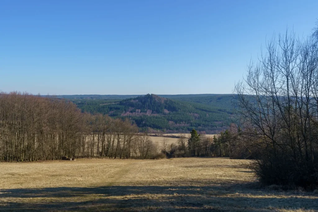 Slunečný den v přírodě v březnu