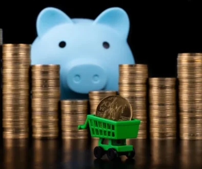 české mince s kasičkou prasátka