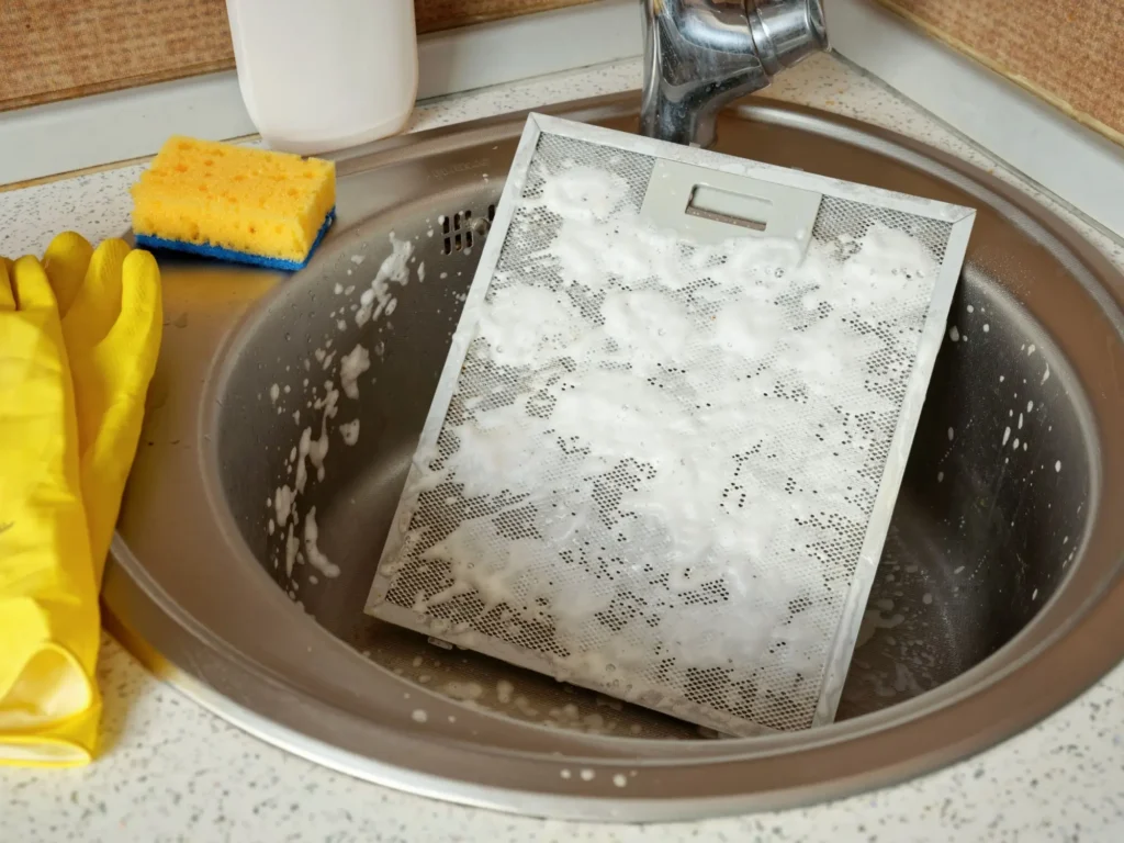 Čištění filtru digestoře