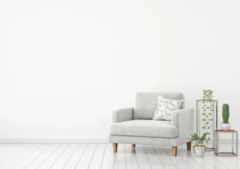 bílá stěna, bílý interiér