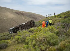 Tragédie na dovolené: Autobus se zřítil ze srázu, na místě zůstalo mnoho zraněných