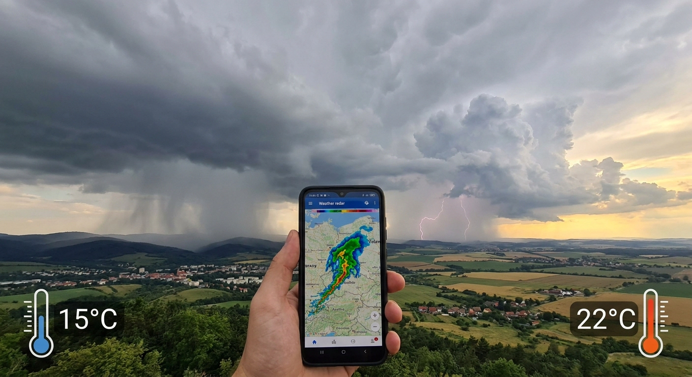 Do Česka za pár hodin dorazí bouřka. Víme, jakou oblast zasáhne jako první