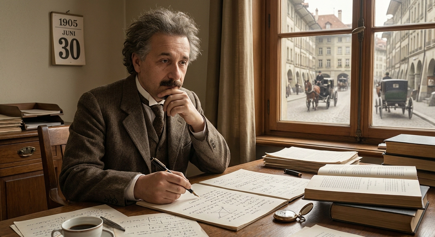 V roce 1905 Einstein vyslovil teorii, že čas neubíhá pro všechny stejnou rychlostí